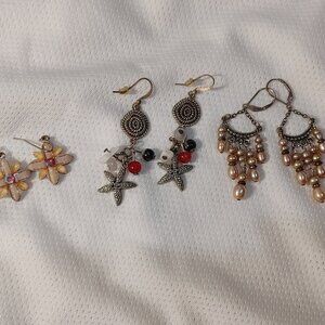 Earrings Set of 3 Various Styles